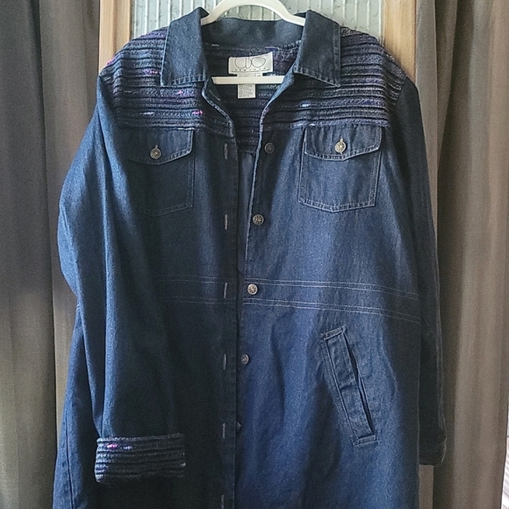Cbo new York Vtg Jean jacket size 1x